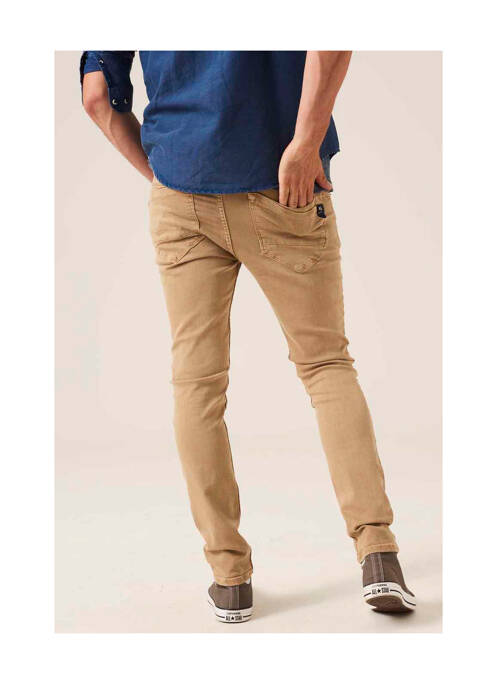 Jeans coupe slim beige GARCIA pour homme