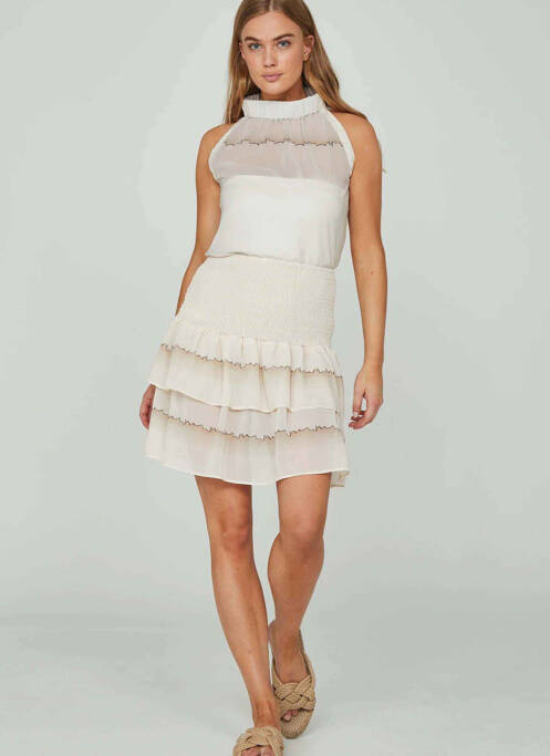 Jupe courte beige NÜ pour femme