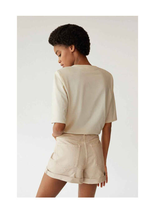 Short beige MANGO pour femme
