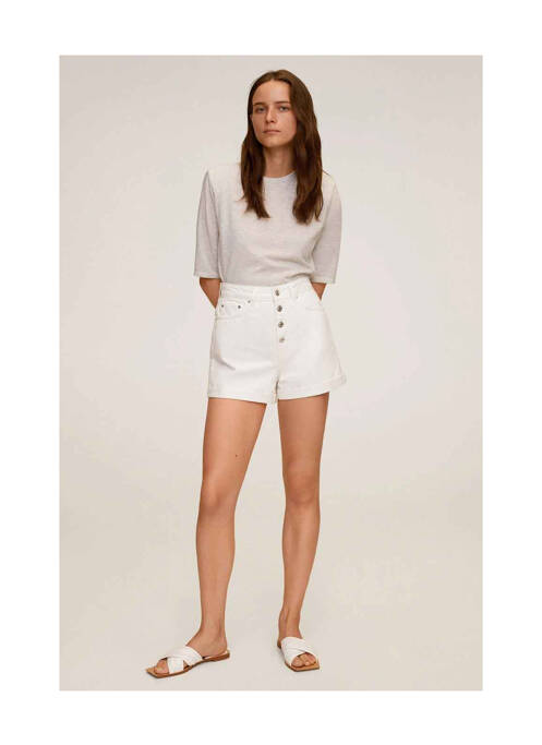Short blanc MANGO pour femme