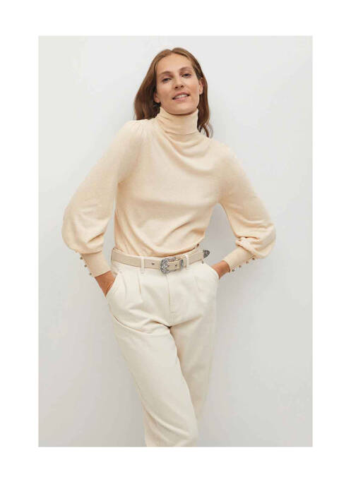 Pull col roulé gris MANGO pour femme