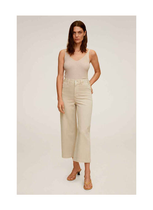 Jeans bootcut beige MANGO pour femme