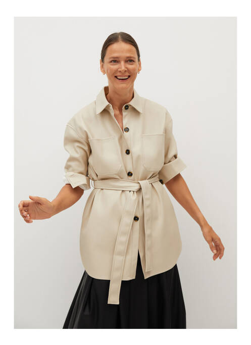 Veste casual beige MANGO pour femme