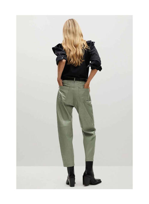 Pantalon droit vert MANGO pour femme