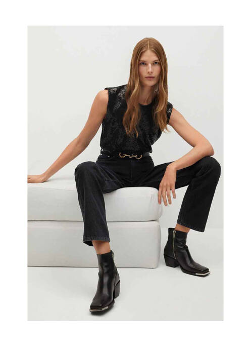 Top noir MANGO femme