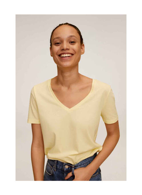 Top jaune MANGO pour femme