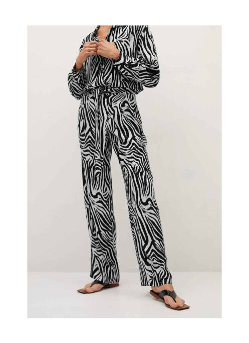 Pantalon droit noir MANGO pour femme