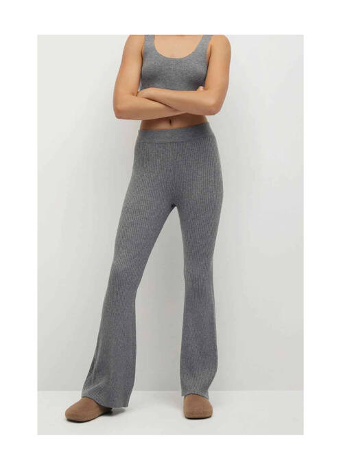 Pantalon flare gris MANGO pour femme