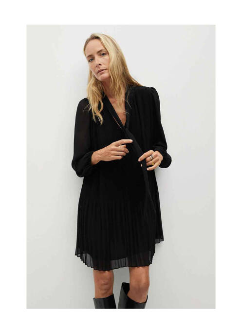 Robe courte noir MANGO pour femme