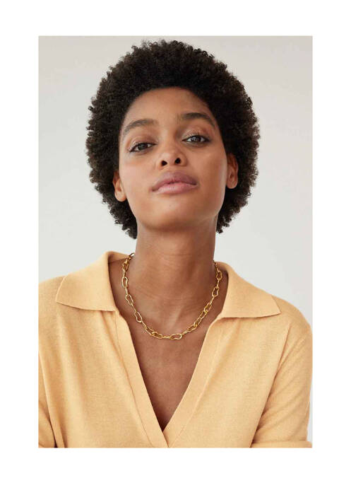 Robe longue marron MANGO pour femme