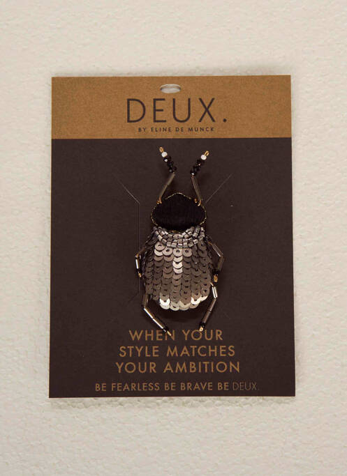 Broche argent DEUX. BY ELINE DE MUNCK pour femme