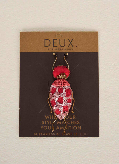 Broche rose DEUX. BY ELINE DE MUNCK pour femme