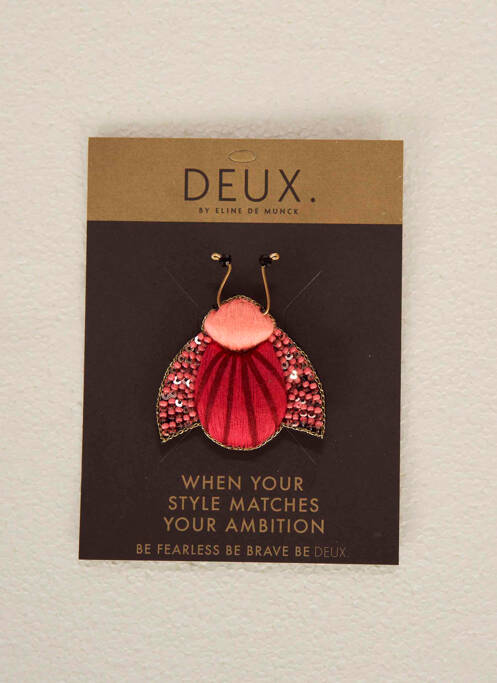 Broche rose DEUX. BY ELINE DE MUNCK femme