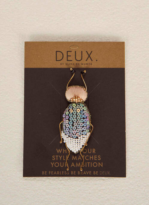 Broche argent DEUX. BY ELINE DE MUNCK pour femme