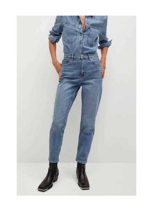 Jean coupe Mom bleu MANGO pour femme
