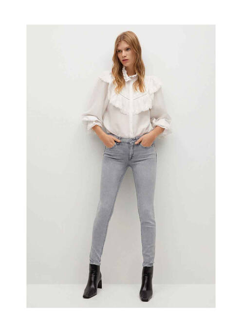 Jeans skinny gris MANGO pour femme