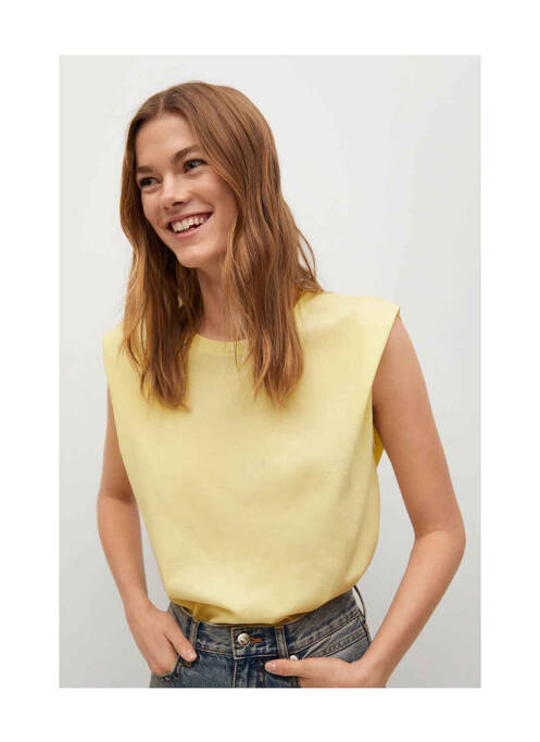 Top jaune MANGO pour femme