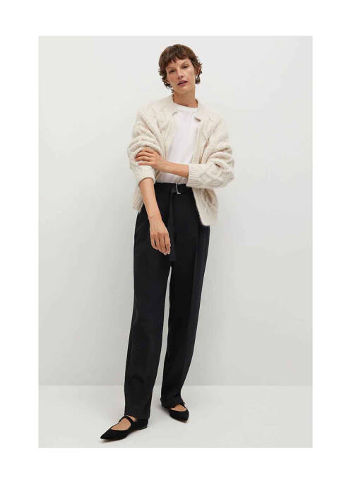 Pantalon chino noir MANGO pour femme