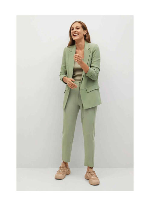 Pantalon slim vert MANGO pour femme
