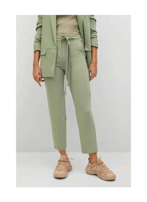 Pantalon slim vert MANGO pour femme