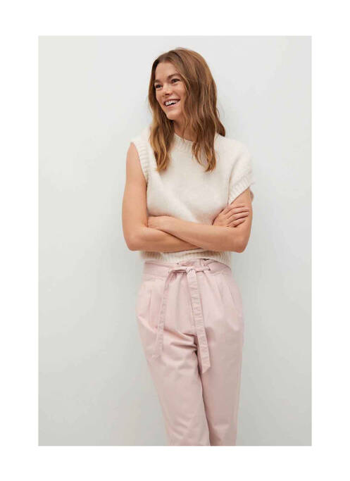 Pantalon chino rose MANGO pour femme