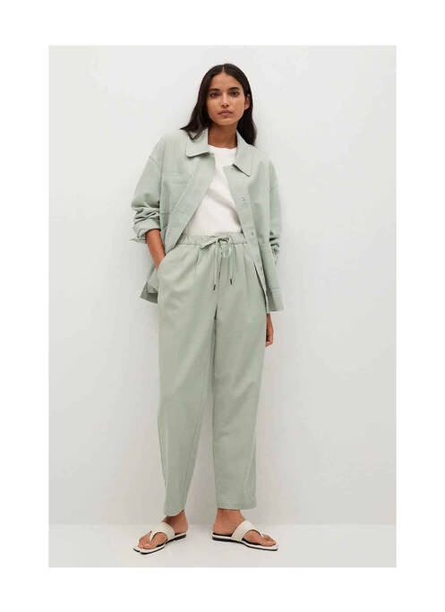 Pantalon droit vert MANGO pour femme
