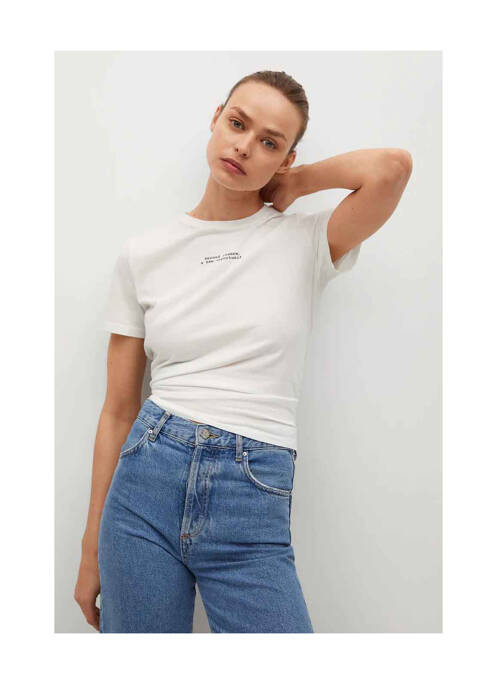 Top blanc MANGO pour femme