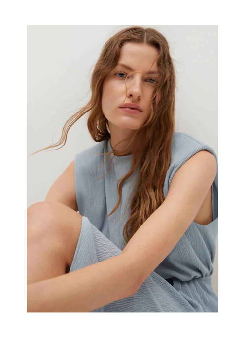 Top bleu MANGO pour femme