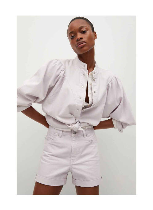 Short violet MANGO pour femme