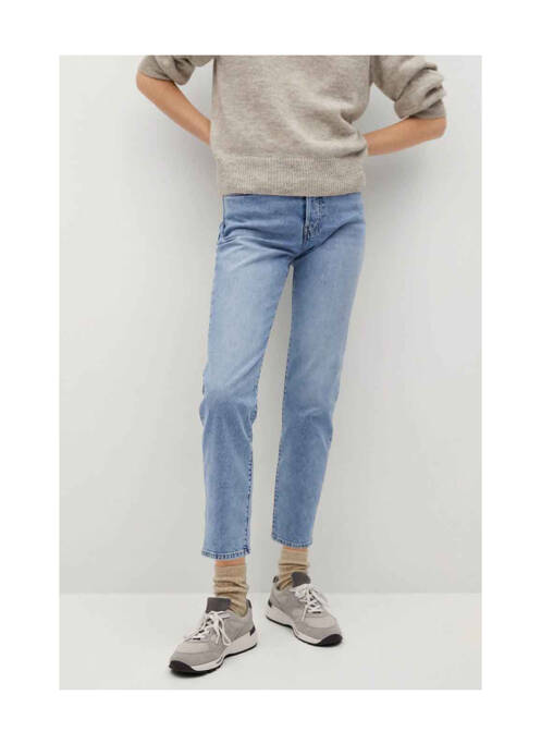 Jeans coupe droite bleu MANGO pour femme