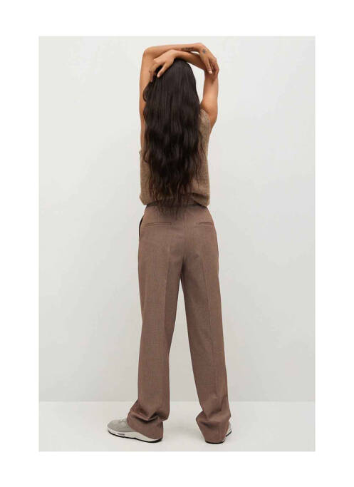Pantalon droit marron MANGO pour femme