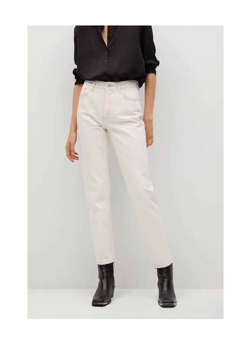 Jean coupe Mom beige MANGO pour femme