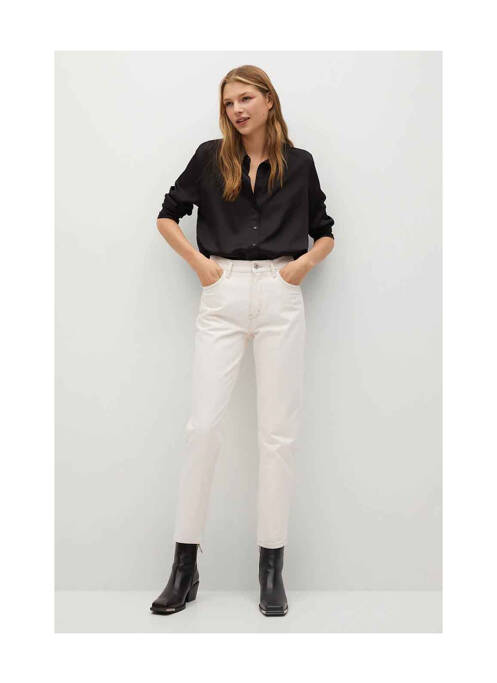 Jean coupe Mom beige MANGO pour femme