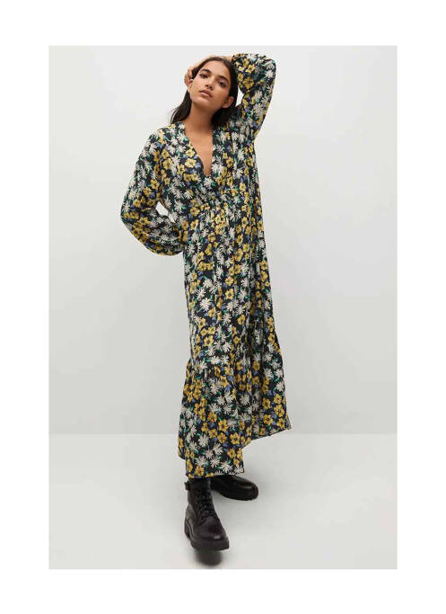 Robe longue noir MANGO pour femme