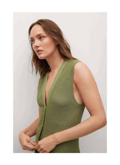 Gilet sans manche vert MANGO pour femme