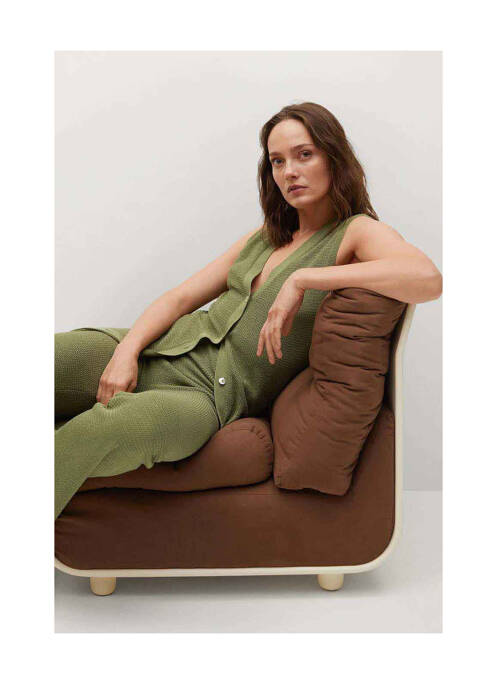 Gilet sans manche vert MANGO pour femme