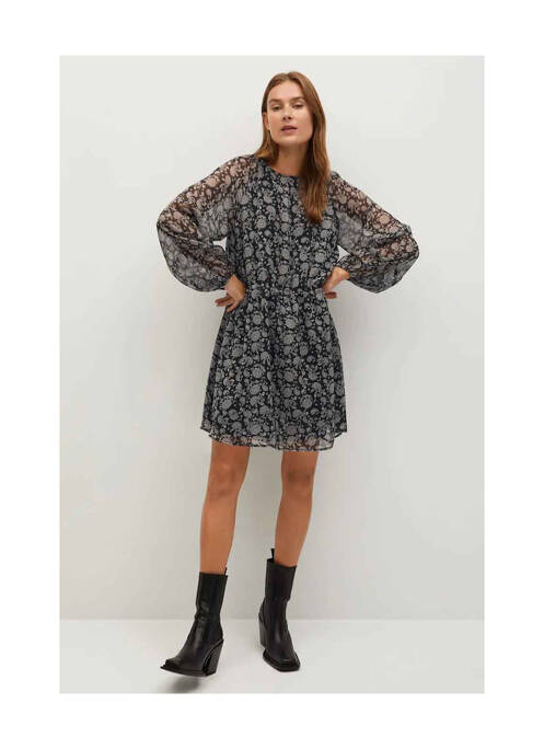 Robe courte noir MANGO pour femme
