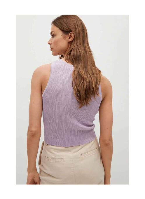 Débardeur violet MANGO pour femme