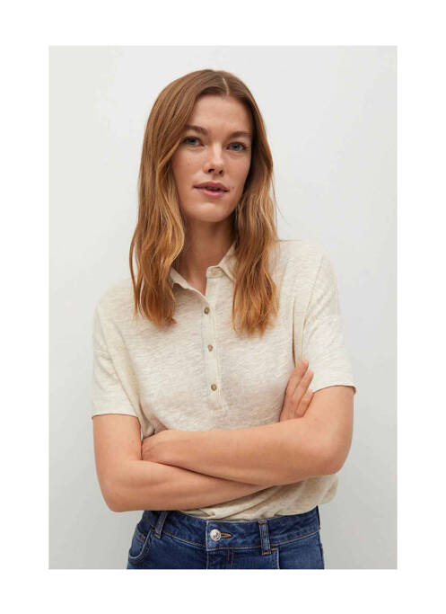 Polo beige MANGO pour femme