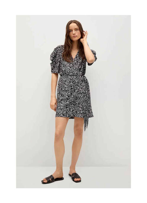 Robe courte noir MANGO pour femme