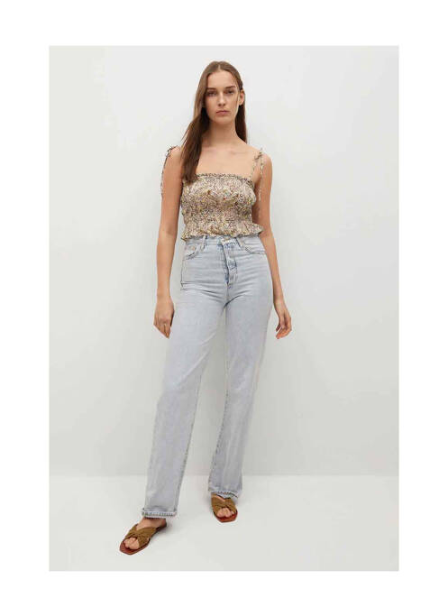 Top marron MANGO pour femme