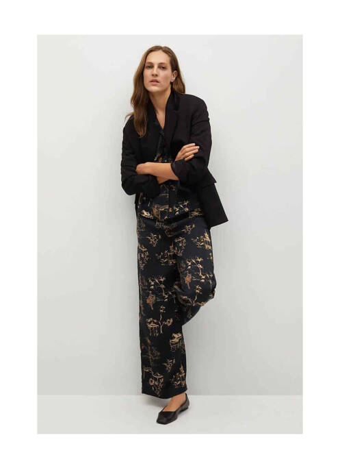 Pantalon droit noir MANGO pour femme