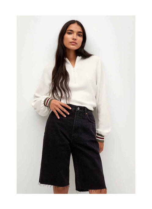 Pull col roulé beige MANGO pour femme