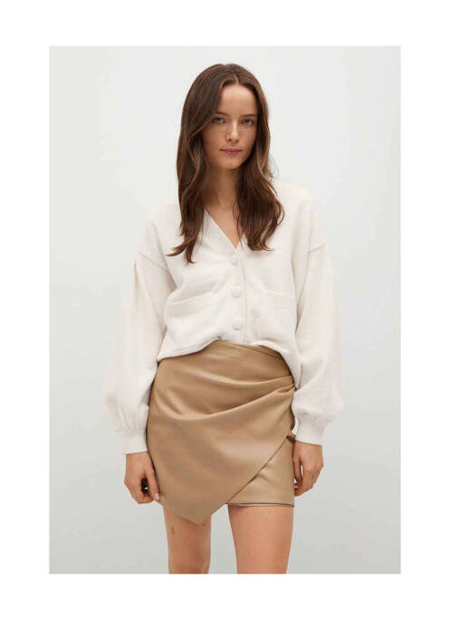 Gilet manches longues beige MANGO pour femme