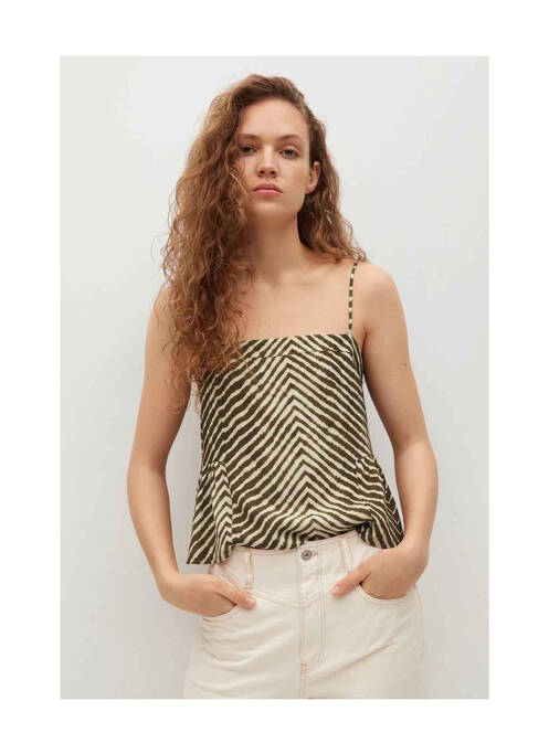 Top beige MANGO pour femme