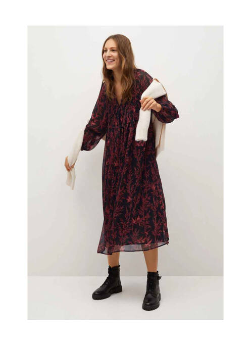 Robe longue noir MANGO pour femme