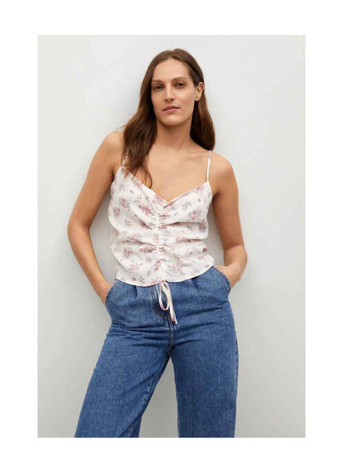 Top blanc MANGO pour femme