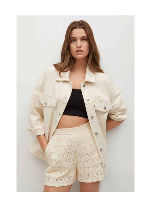 Short beige MANGO pour femme