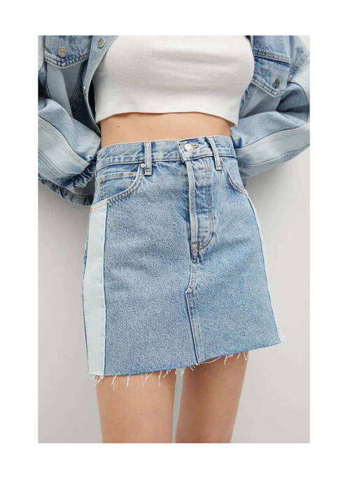 Jupe courte bleu MANGO pour femme