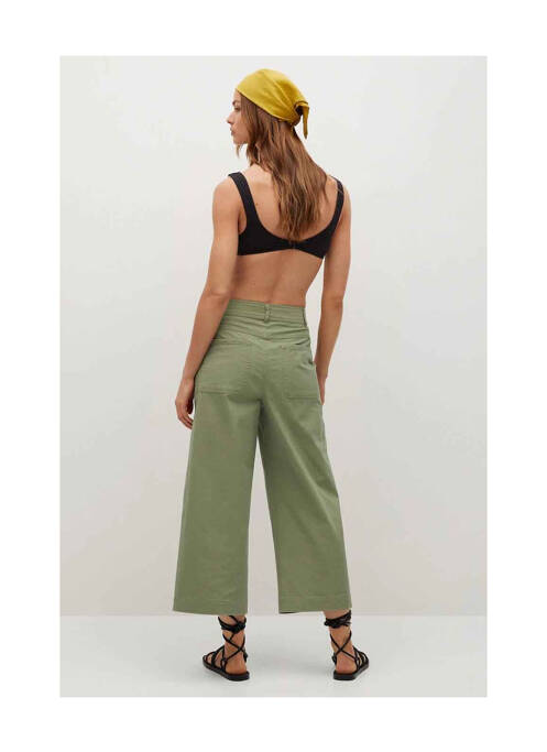 Pantalon flare beige MANGO femme